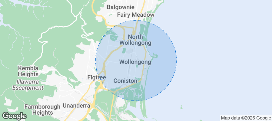 Wollongong Airbnb map